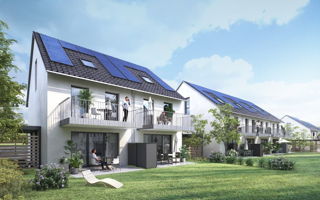 Visualisierung des Neubauprojekts Park Living in Ansbach