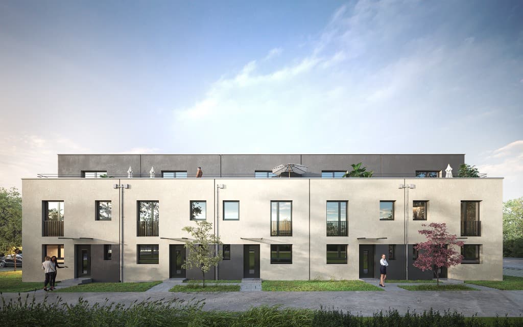 Visualisierung des Neubauprojekts Duo Living, Crailsheim